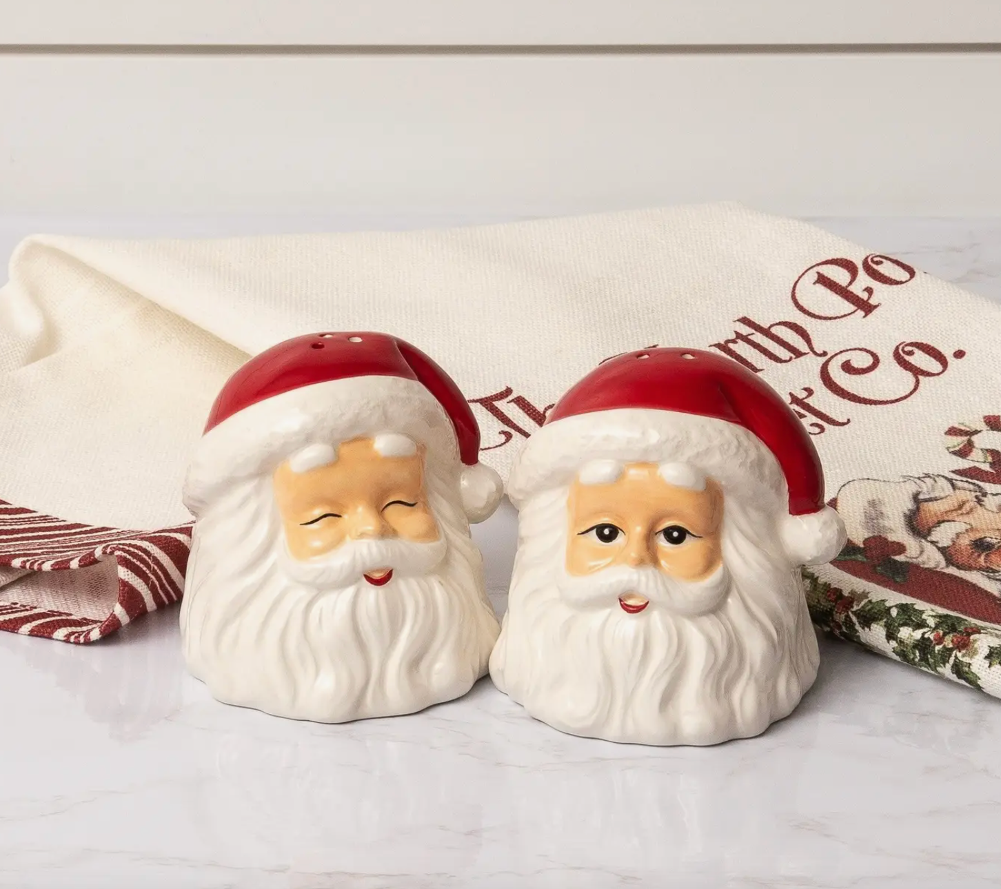 Santa Salt & Pepper Charm House Decor